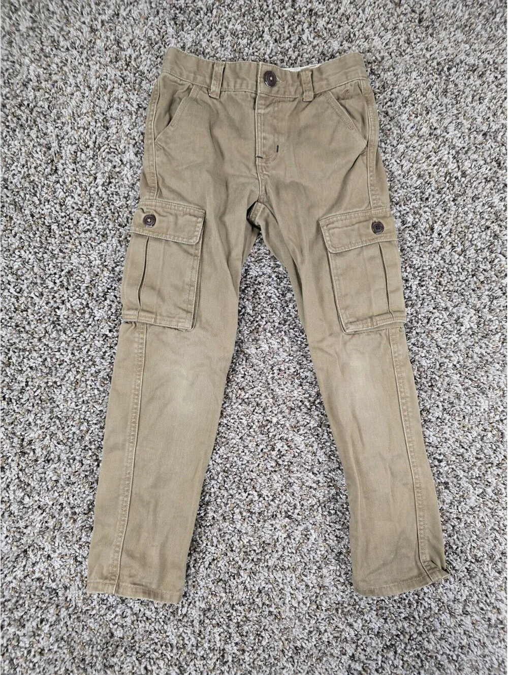 Joules Clothing Boys Sz 5 Classic Straight Leg Cargo Khaki Pants Beige Tan
